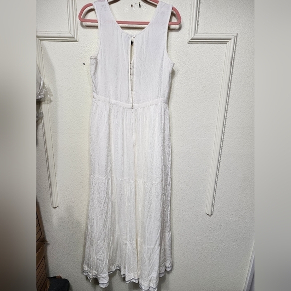 Lulus Tickets To Paradise White Embroidered Maxi Dress L Vacation Beach Party - Picture 9 of 12